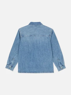 Denim Overhemd Met Lange Mouwen