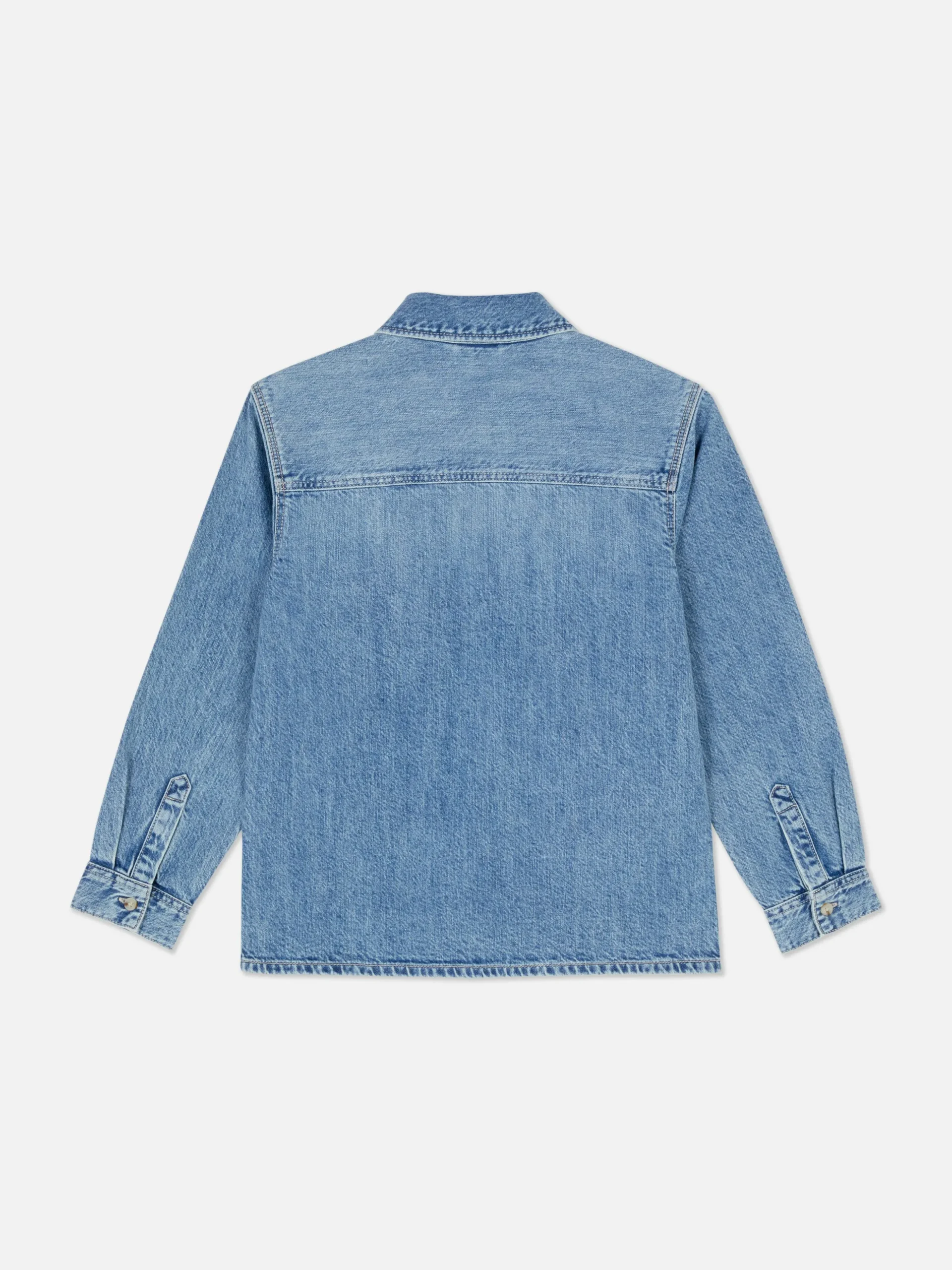 Denim Overhemd Met Lange Mouwen