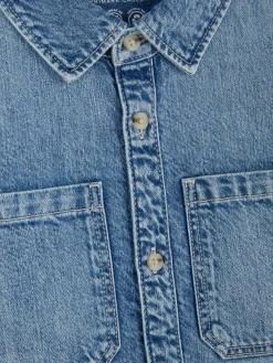 Denim Overhemd Met Lange Mouwen