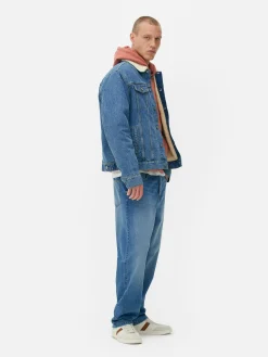 Denim Truckerjack Met Borgkraag