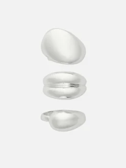 Diverse Koepelvormige Ringen The Edit, Set Van 3