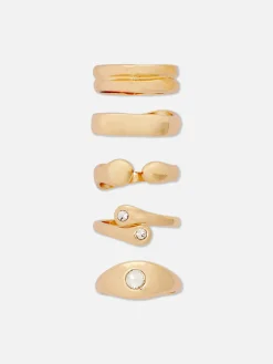 Diverse Robuuste Ringen, Set Van 5