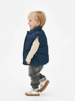 Doorgestikte Bodywarmer Met Rits