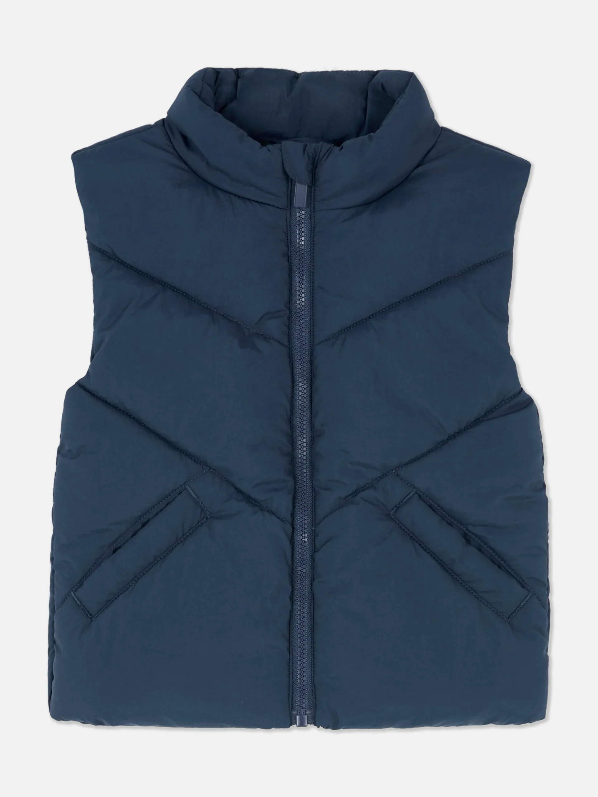 Doorgestikte Bodywarmer Met Rits