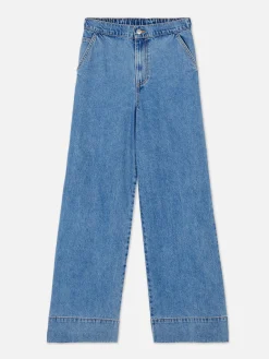 Elastische Jeans Met Wijde Pijpen
