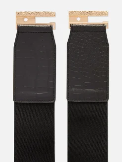Elastische Riem Van Imitatiekrokodillenleer