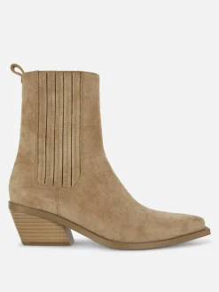 Enkellaarsjes Met Lage Hak In Western-stijl