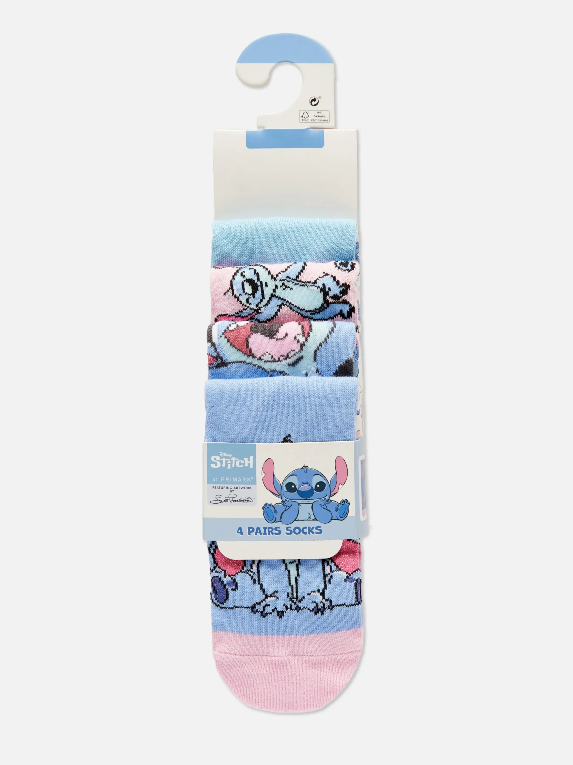 Enkelsokken Disney's Stitch, 4 Paar