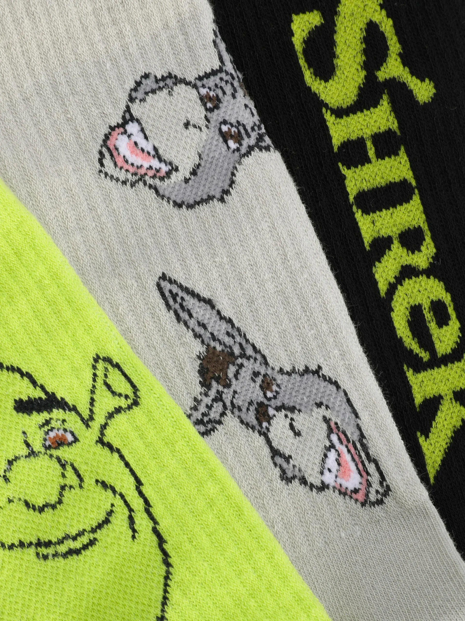 Enkelsokken Shrek, 3 Paar