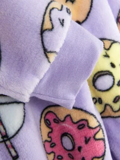 Fleece Onesie Met Voedselpatroon
