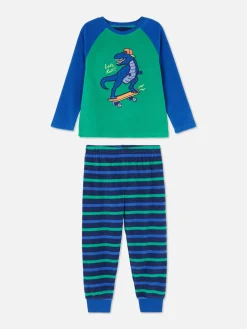 Fleece Pyjama Met Dinosaurusprint