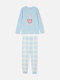 Fleece Pyjama Met Popcornprint