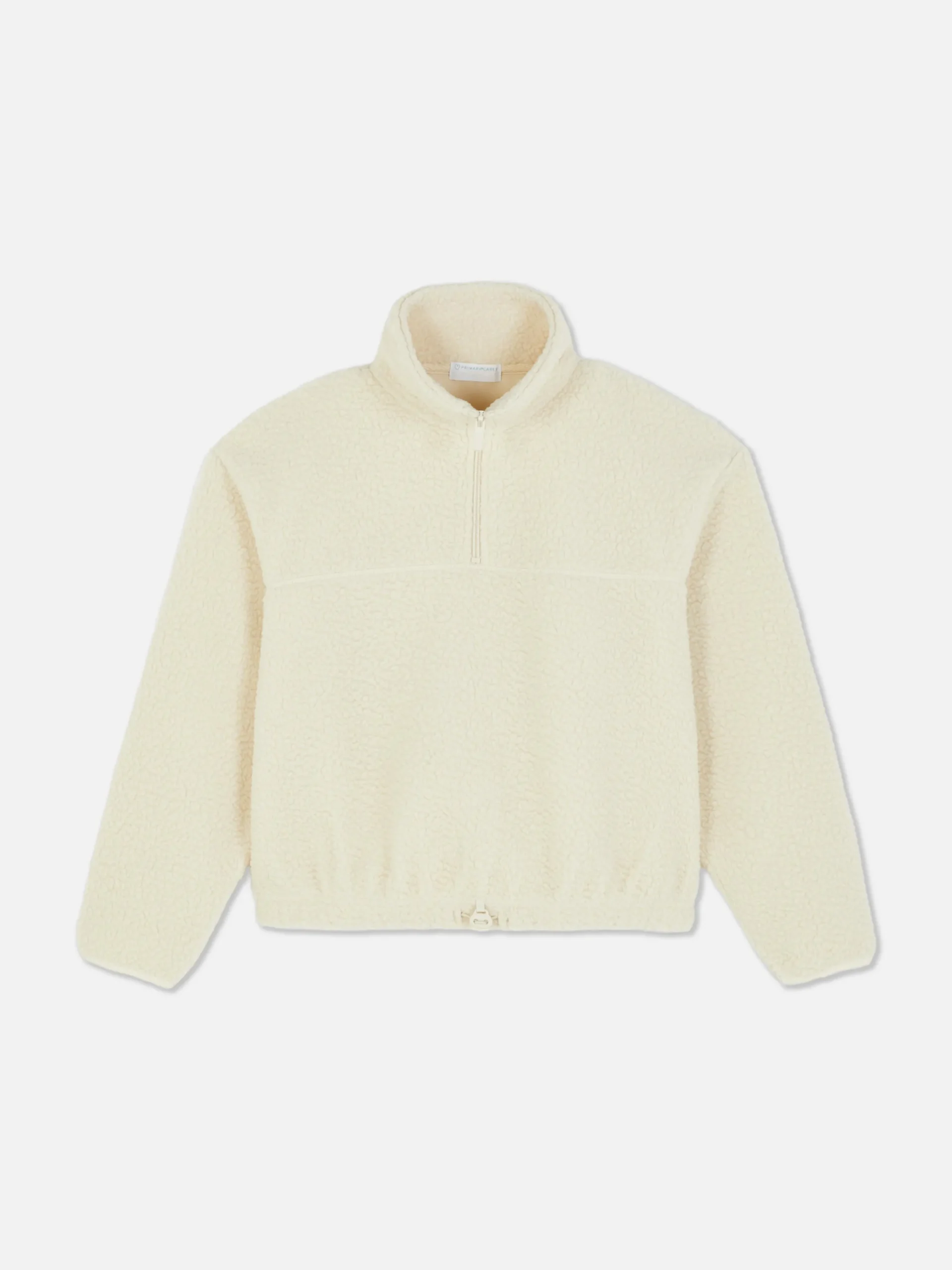 Fleece Sweatshirt Met Halve Rits