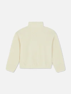 Fleece Sweatshirt Met Halve Rits