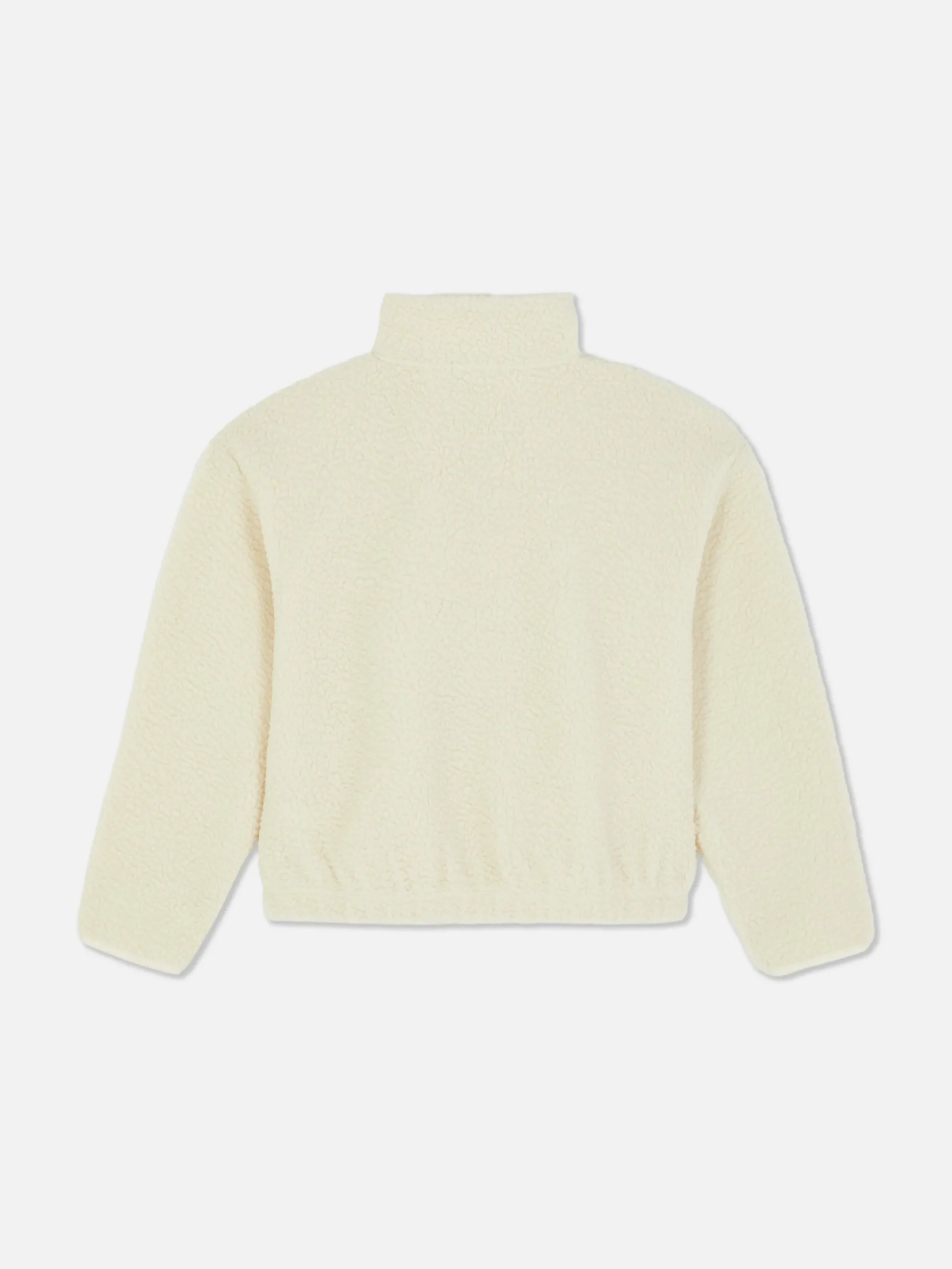Fleece Sweatshirt Met Halve Rits