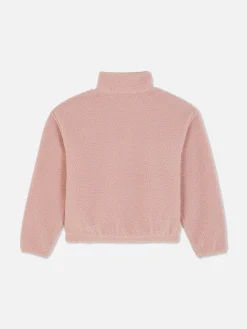 Fleece Sweatshirt Met Halve Rits