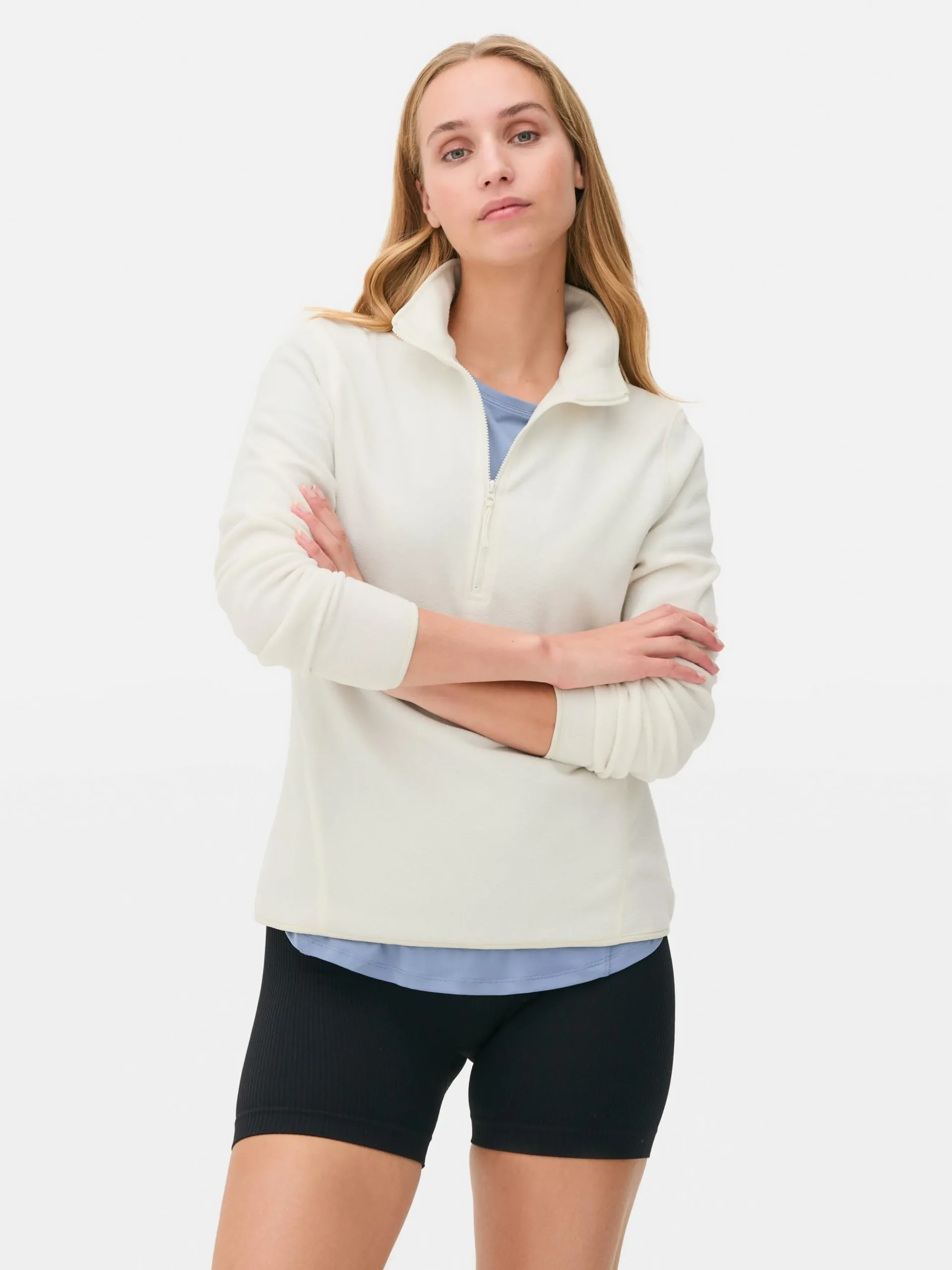 Fleece Trui Met Halve Rits