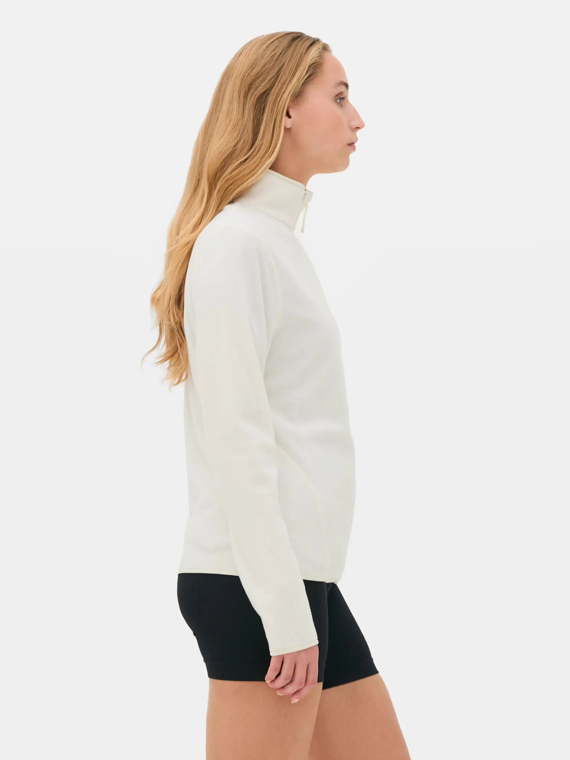 Fleece Trui Met Halve Rits