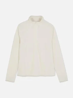 Fleece Trui Met Halve Rits