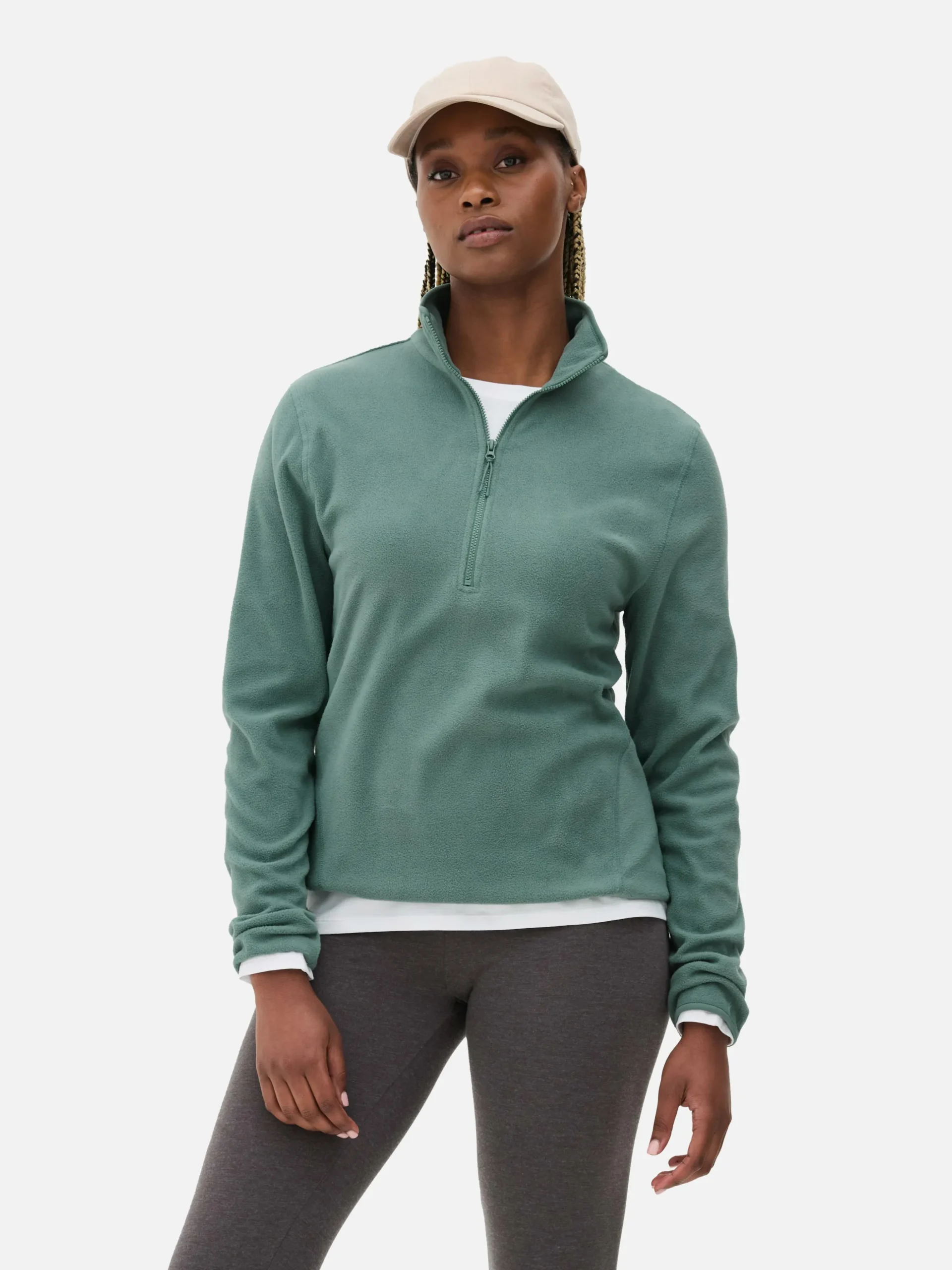 Fleece Trui Met Halve Rits