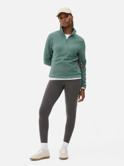 Fleece Trui Met Halve Rits