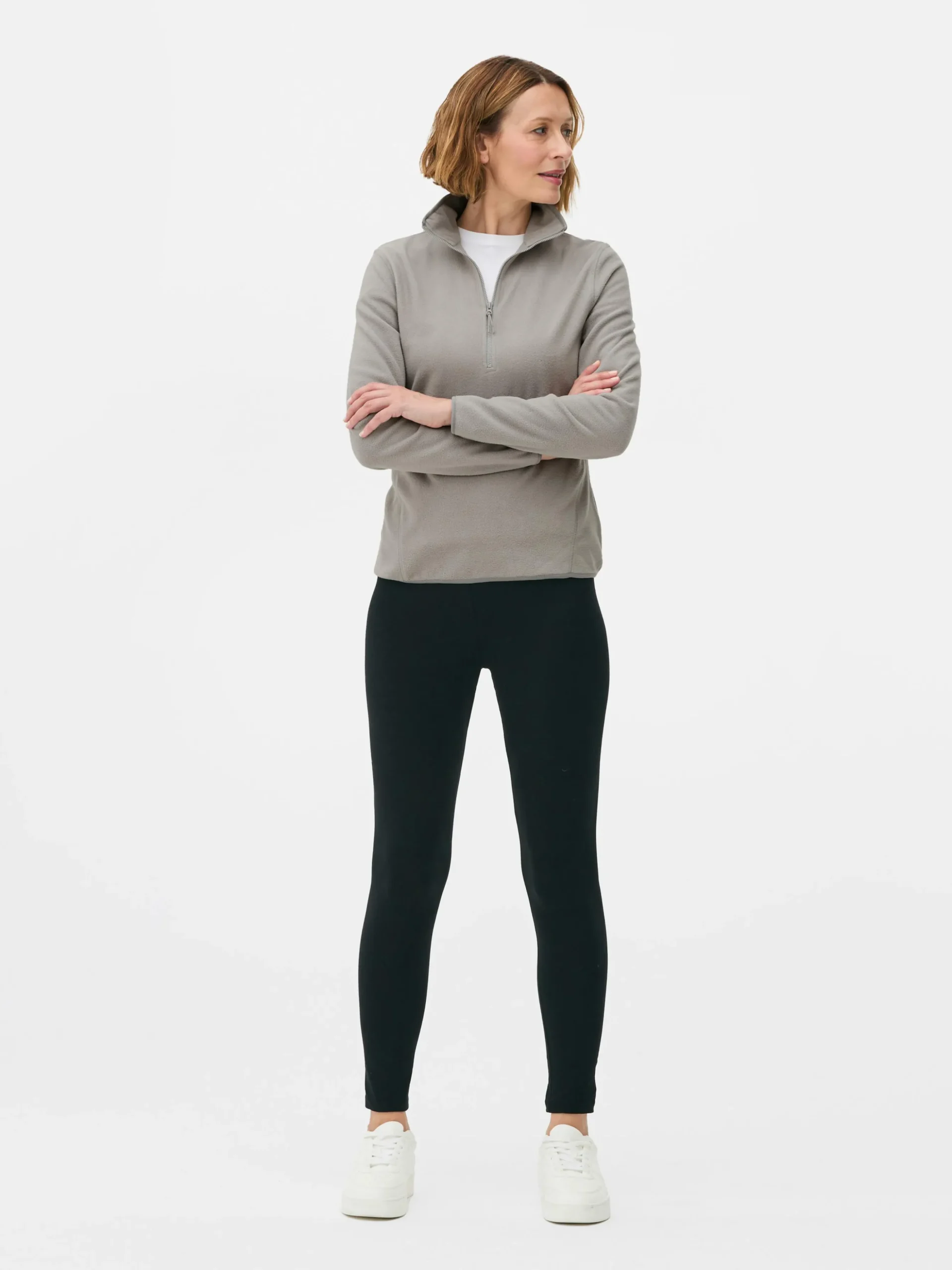 Fleece Trui Met Halve Rits