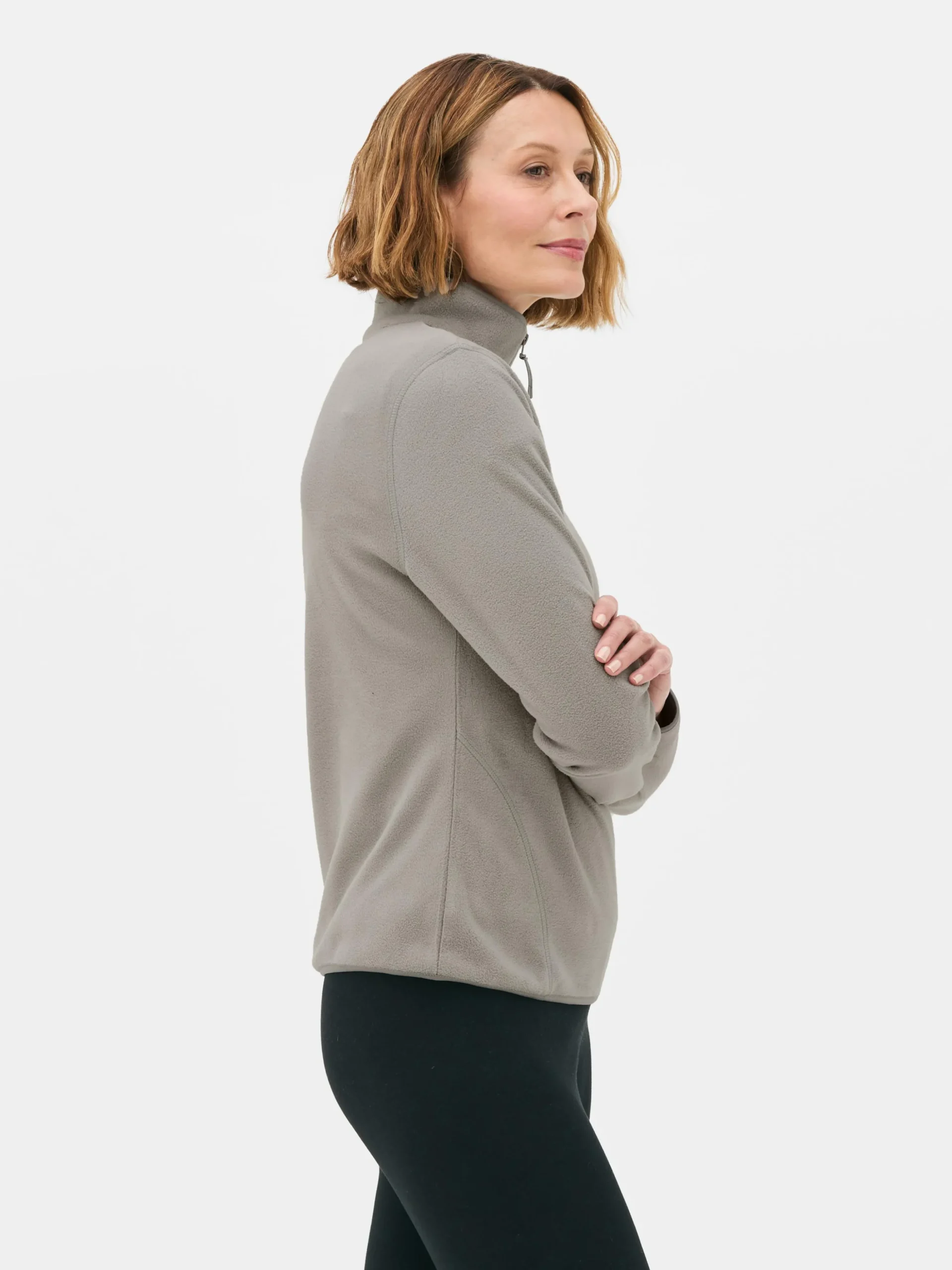 Fleece Trui Met Halve Rits