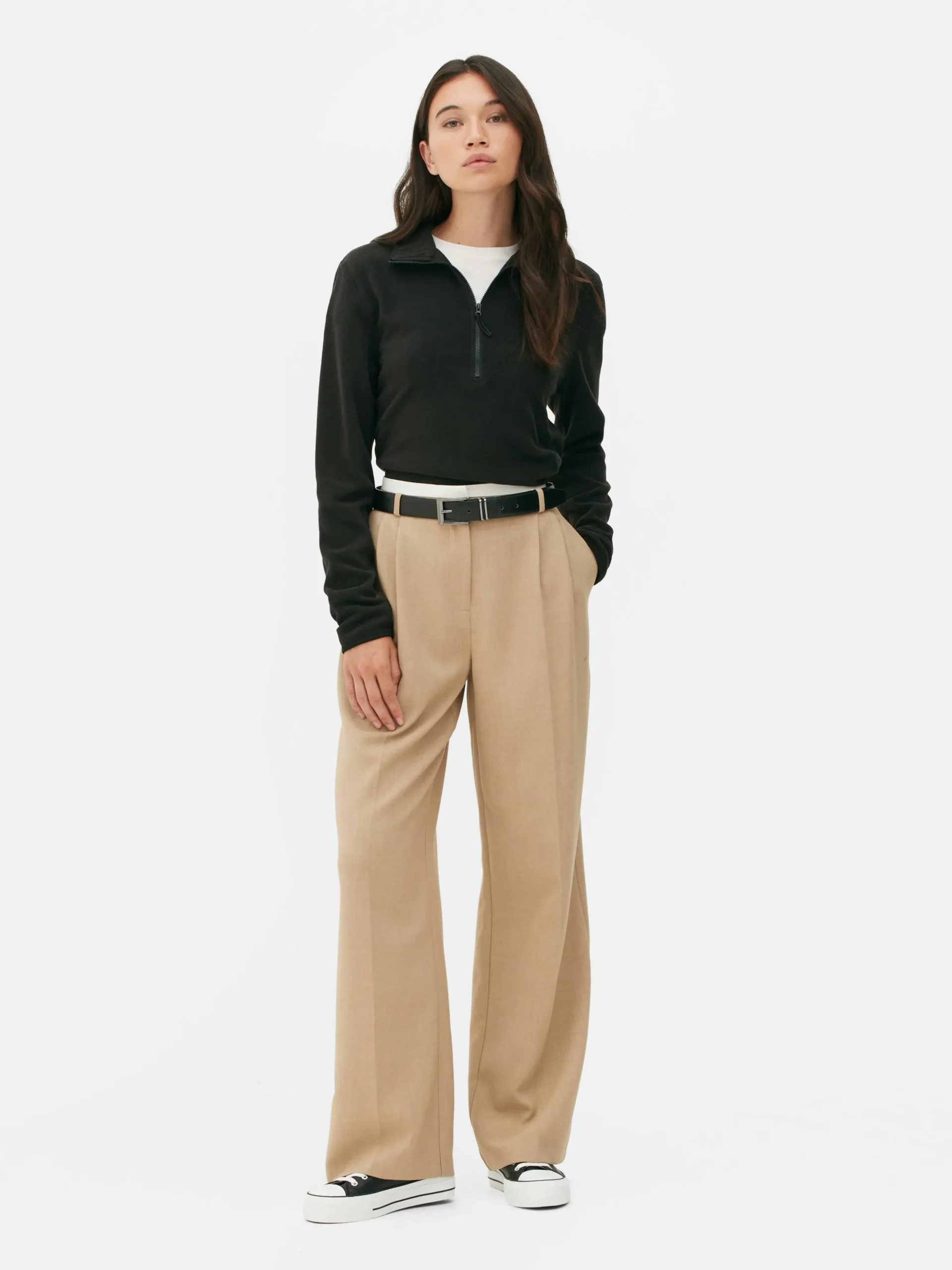 Fleece Trui Met Halve Rits