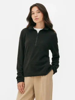 Fleece Trui Met Halve Rits