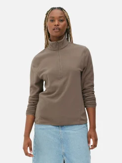 Fleece Trui Met Halve Rits