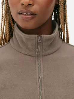 Fleece Trui Met Halve Rits