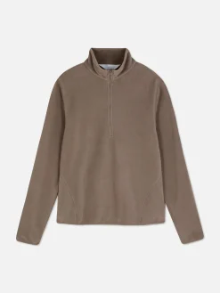 Fleece Trui Met Halve Rits