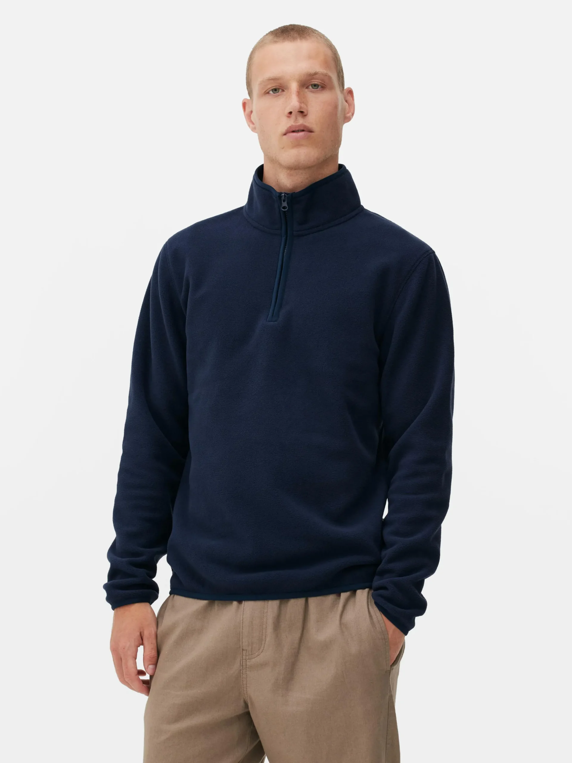 Fleece Trui Met Korte Rits
