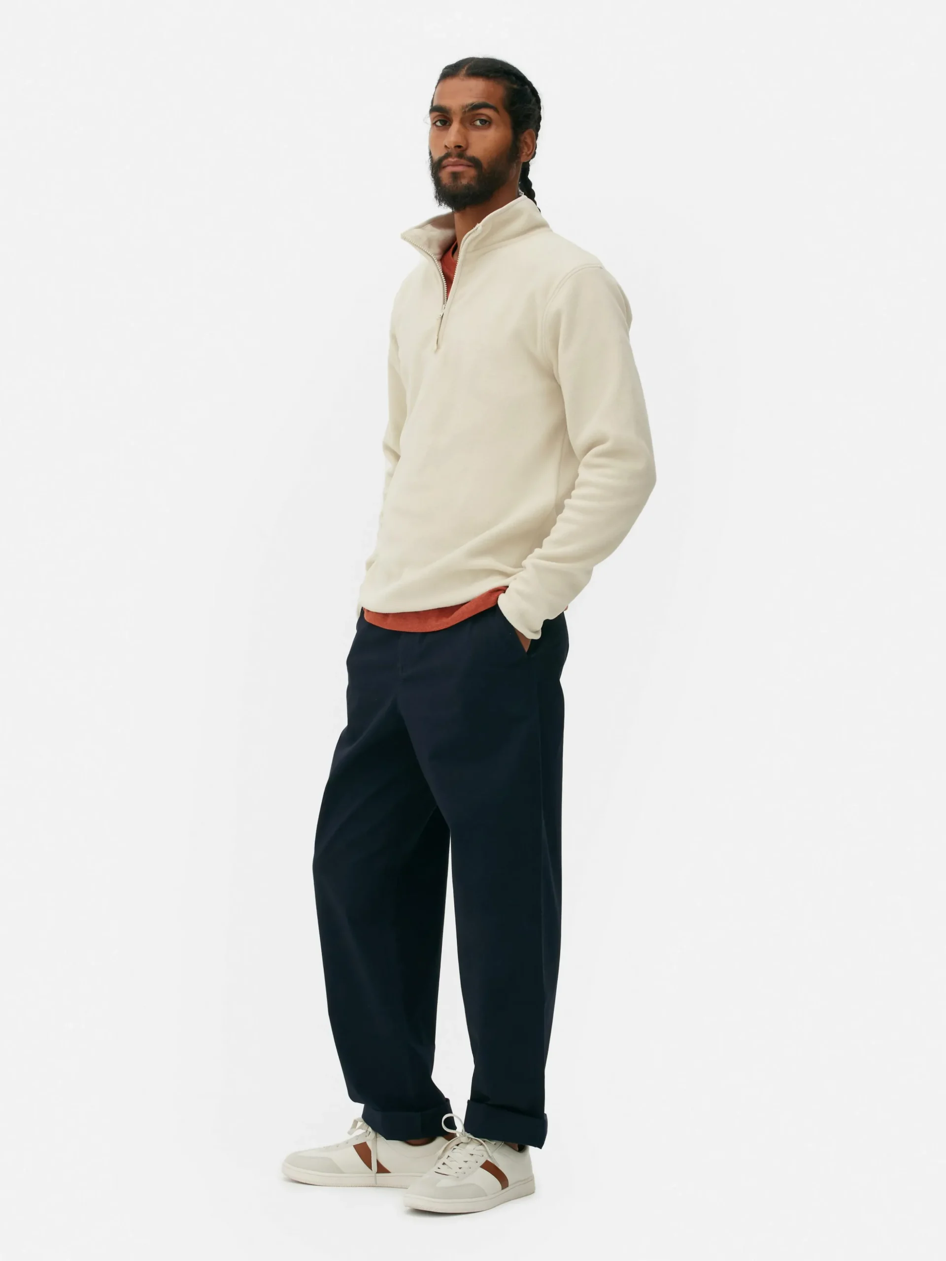 Fleece Trui Met Korte Rits