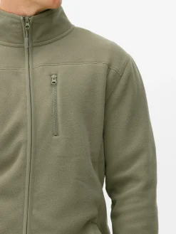 Fleece Trui Met Rits En Opstaande Kraag