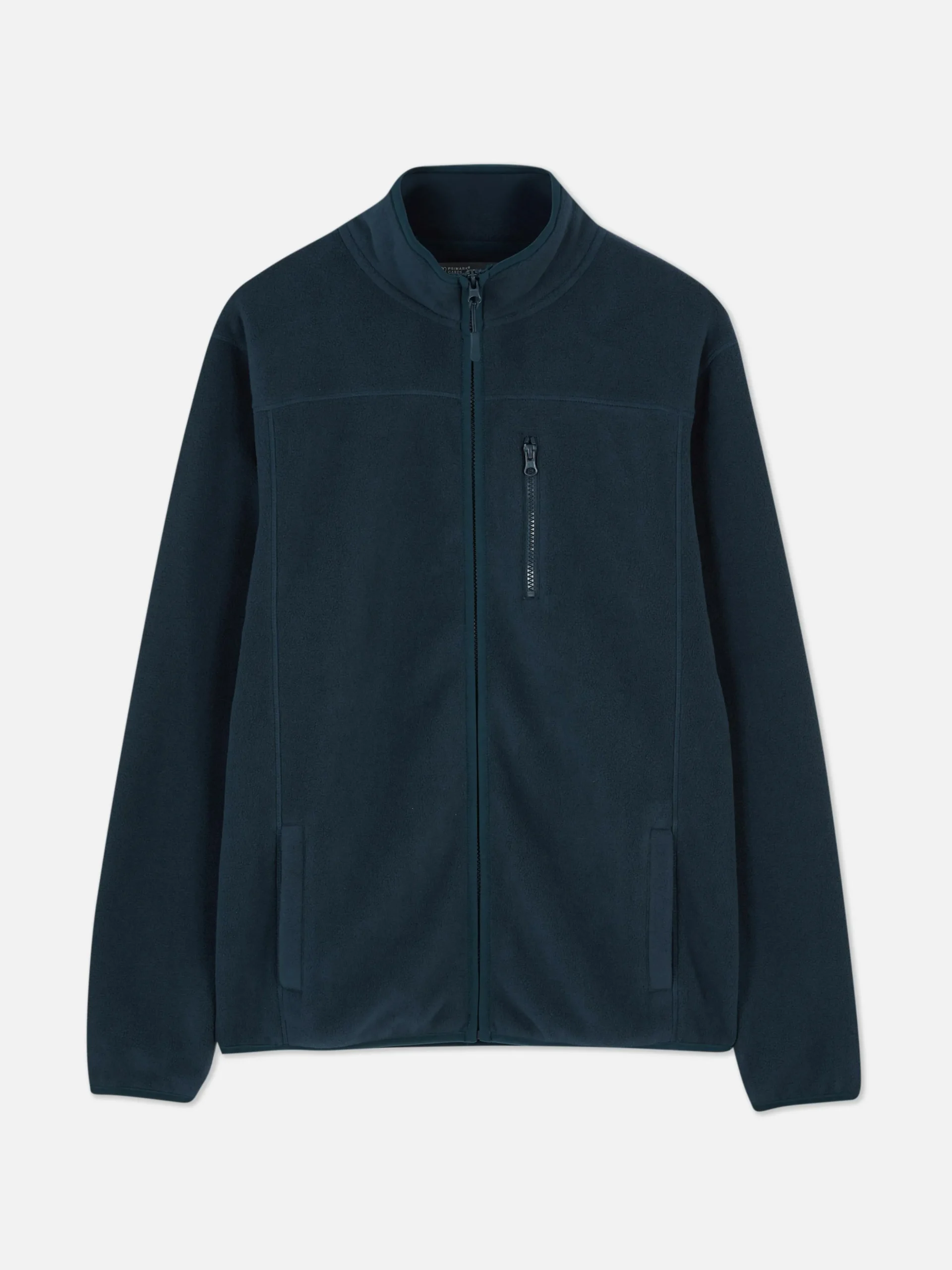 Fleece Trui Met Rits En Opstaande Kraag