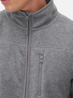 Fleece Trui Met Rits En Opstaande Kraag