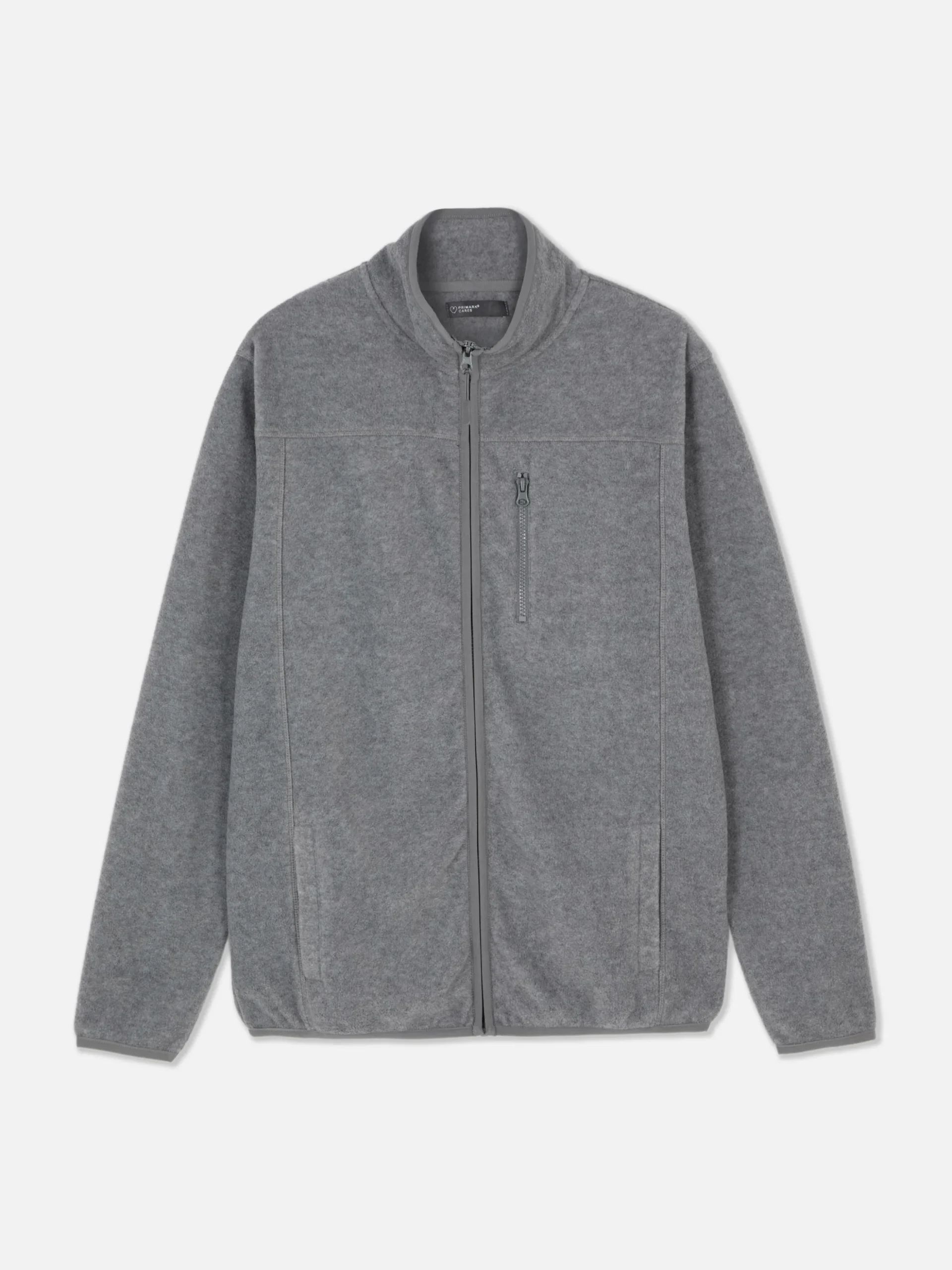 Fleece Trui Met Rits En Opstaande Kraag