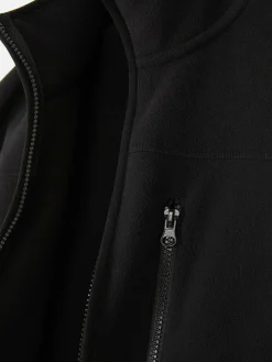 Fleece Trui Met Rits En Opstaande Kraag