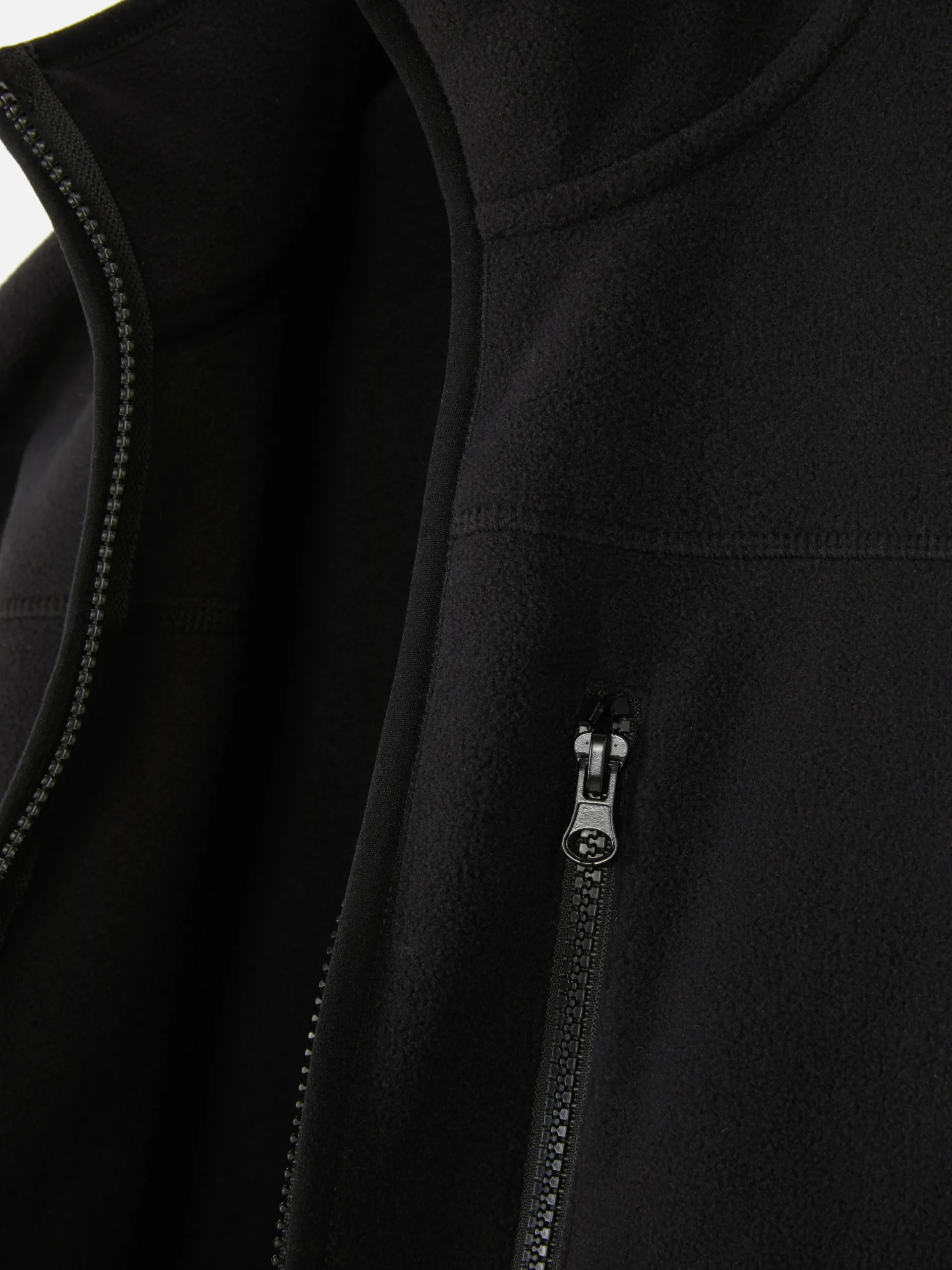 Fleece Trui Met Rits En Opstaande Kraag