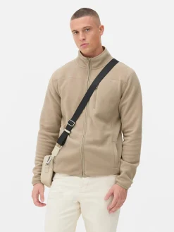 Fleece Trui Met Rits En Opstaande Kraag