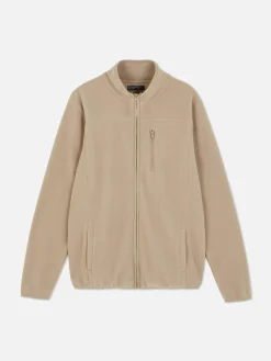 Fleece Trui Met Rits En Opstaande Kraag