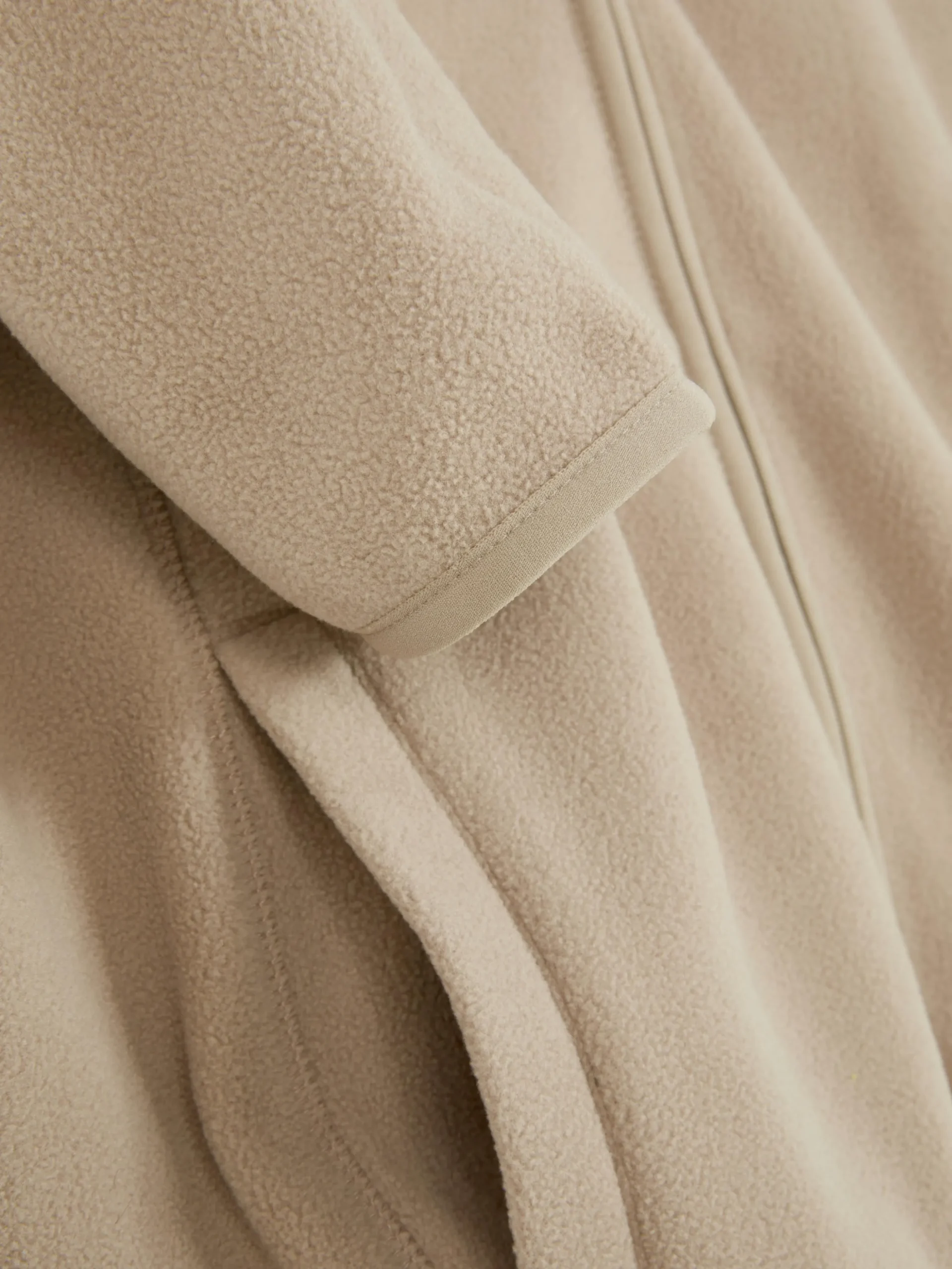 Fleece Trui Met Rits En Opstaande Kraag