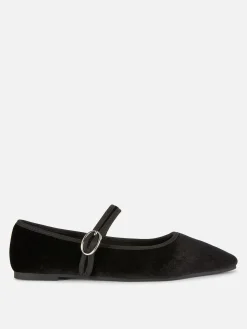 Fluwelen Ballerina's Met Bandje