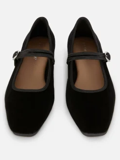 Fluwelen Ballerina's Met Bandje