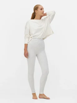 Fluwelen Gemêleerde Legging Met Teddy Voering