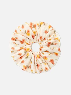 Gebloemde Jumbo Scrunchie