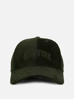 Geborduurde Corduroy Honkbalpet