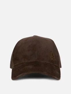 Geborduurde Corduroy Honkbalpet
