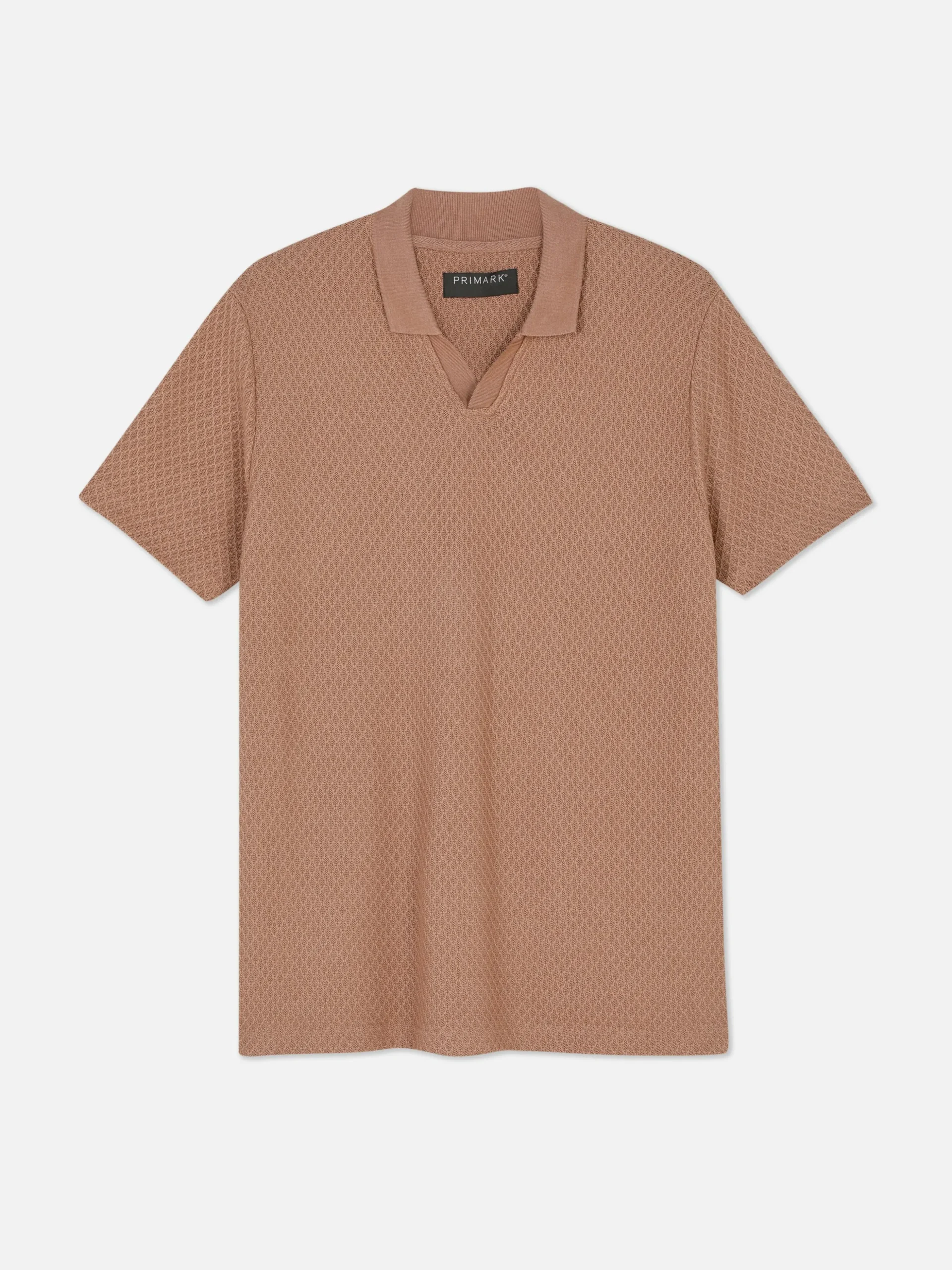 Gebreid Poloshirt Met Textuur Kem